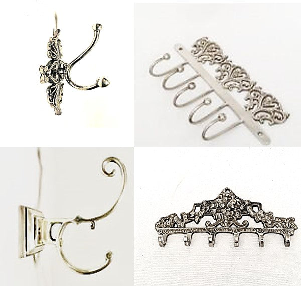 Hooks, bathroom hooks, tea towl hooks, keyholders, robe hooks, household decorating hooks 